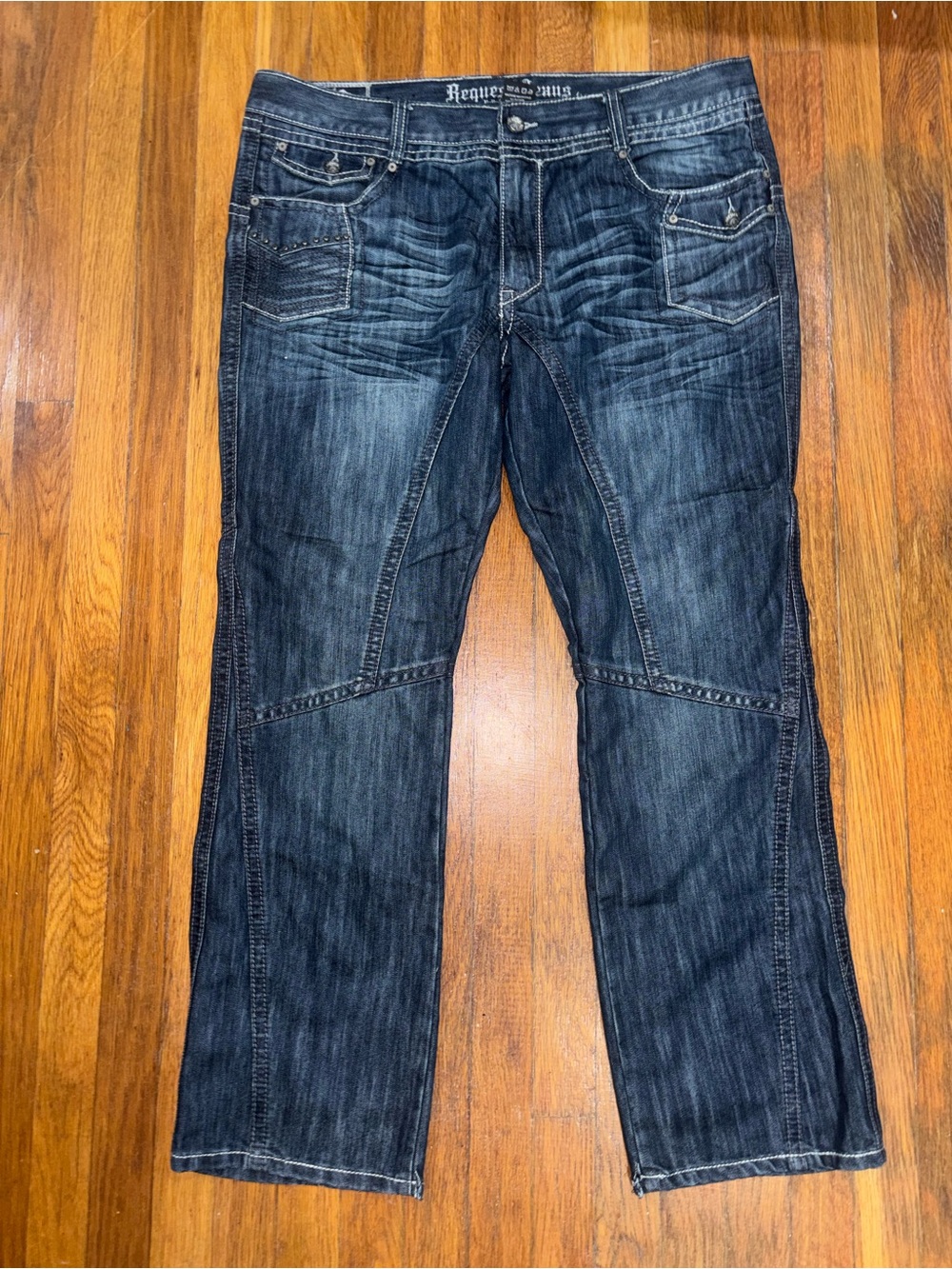 Straight-Leg Men's Jeans in Dark Indigo Wash by Replay